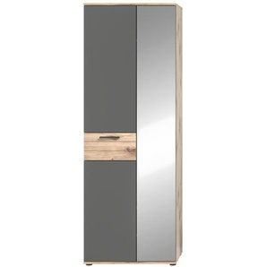 Garderobenschrank ¦ grau ¦ Maße (cm): B: 70 H: 200 T: 37