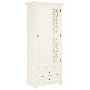 Garderobenschrank HOME AFFAIRE Arabeske Schränke Gr. B/H/T: 85 cm x 200 cm x 46 cm, 1 St., beige (creme) Garderobenschränke mit schönem Verzierungsmuster auf der Tür