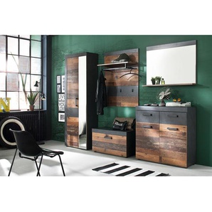 Garderobenschrank Indy 65 x 192 x 34cm Braun