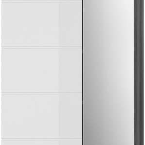 Garderobenschrank INOSIGN Siena Schränke Gr. B/H/T: 62 cm x 197 cm x 37 cm, 2 St., weiß (rauchsilber nb, hochglanz) Baby Kindergarderoben Höhe 197 cm