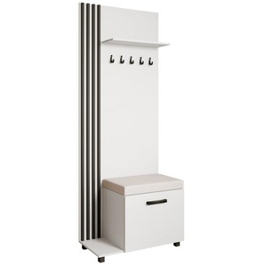 Garderobenschrank mit Aufhängern LIVIA Schwarz+eiche artisan Jasmine 100 Links