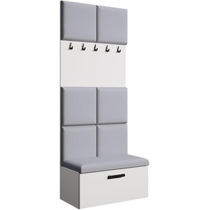 Garderobenschrank mit gepolsterten Paneelen MARGARET I Eiche Artisan Jasmine 100