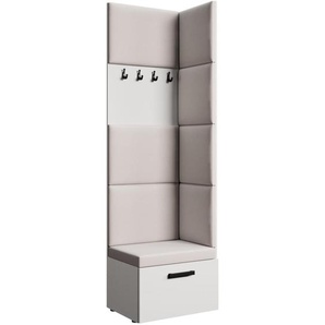 Garderobenschrank mit gepolsterten Paneelen MARGARET V Kaschmir Jasmine 90