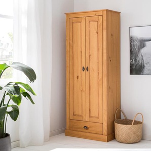 Garderobenschrank 75 x 185 x 45cm Braun/Kiefer