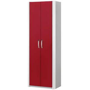 Garderobenschrank - rot - Materialmix - 67 cm - 187 cm - cm 40,0 | Möbel Kraft