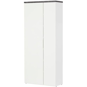 Garderobenschrank - weiß - Materialmix - 82,3 cm - 189,1 cm - 35,2 cm | Möbel Kraft