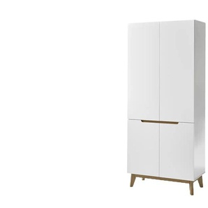Garderobenschrank - weiß - Materialmix - 85 cm - 196 cm - cm 40,0 | Möbel Kraft