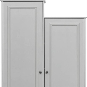 Garderobenschrank WOOOD Lily Schränke Gr. B/H/T: 98 cm x 190 cm x 41 cm, Asymmetrische Garderobe, grau Garderobenschränke