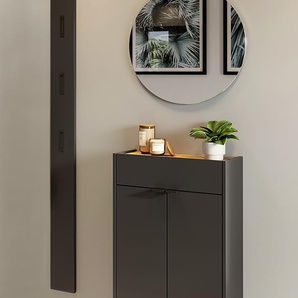 Garderobenset Ameca 3-teilig 86cm Grau/Graphit