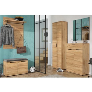 Garderobenset I 5-teilig 209 x 199 x 37cm Braun