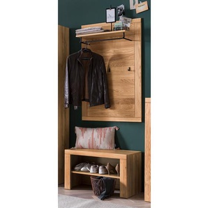 Garderobenset I 2-teilig 90 x 166 x 40cm Braun