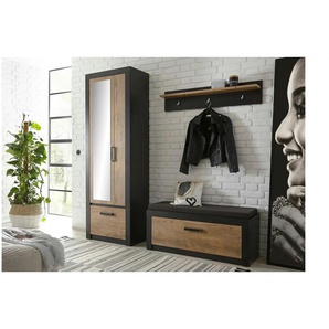 Garderobenset - grau - Materialmix - 192 cm - 200 cm - cm 42,0 | Möbel Kraft