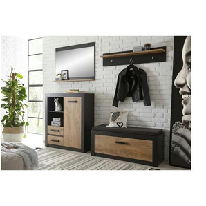 Garderobenset - grau - Materialmix - 219 cm - 200 cm - cm 42,0 | Möbel Kraft