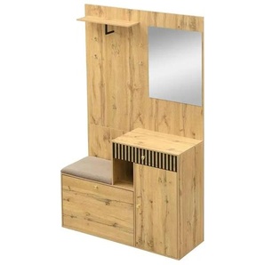 Garderobenset   ¦ holzfarben ¦ Maße (cm): B: 110 H: 185,5