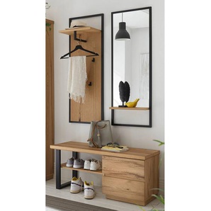 Garderobenset II 3-teilig 108 x 175 x 41cm Braun