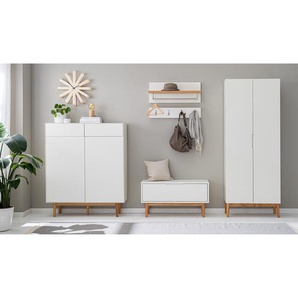 Garderobenset 5-teilig Kombi A 301 x 193 x 40cm Weiß/Weiß
