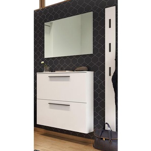 Garderobenset I 3-teilig 130 x 200 x 19cm Weiß/Weiß