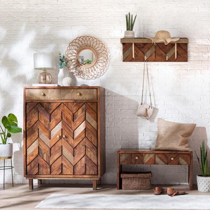 Garderobenset I 3-teilig 180 x 170 x 40cm Braun