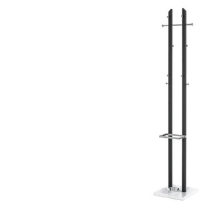 Garderobenständer   ¦ schwarz ¦ Metall ¦ Maße (cm): B: 34 H: 182