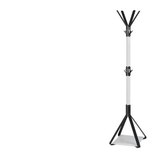 Garderobenständer   ¦ weiß ¦ Metall,Holzwerkstoff ¦ Maße (cm): B: 41 H: 178