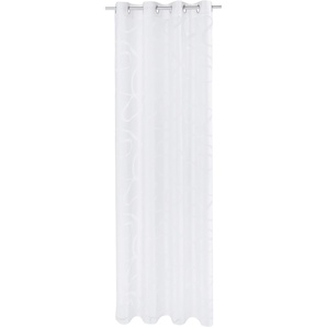 Gardine BRUNO BANANI Tilo Gardinen Gr. 225 cm, Ösen, 140 cm, weiß Ösen transparent, Ausbrenner, gewebt, verschiedene Größen