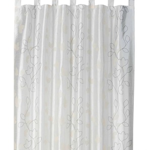 Gardine ELBERSDRUCKE Beauty 09 creme-beige Gardinen Gr. 255 cm, Schlaufen, 140 cm, beige Landhaus Gardinen