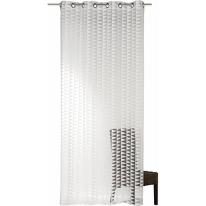 Gardine FREUNDIN HOME COLLECTION Nordic Living 00 weiß Gardinen Gr. 255 cm, Ösen, 140 cm, weiß (offwhite) Ösen Gardine