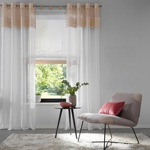 Gardine Gander, Home affaire, Ösen (2 St), halbtransparent, Vorhang, Fertiggardine, halbtransparent