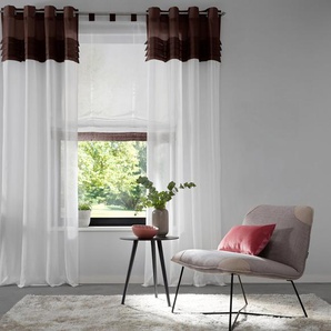 Gardine Gander, Home affaire, Ösen (2 St), halbtransparent, Vorhang, Fertiggardine, halbtransparent