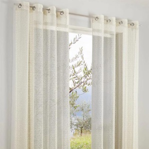 Gardine HEINE HOME Gardinen Gr. 225 cm, Ösen, 135 cm, beige Ösen