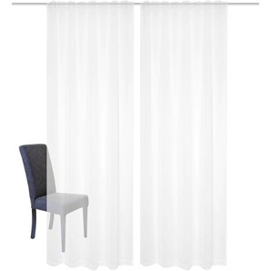 Gardine HOME WOHNIDEEN DOLLY Gardinen Gr. 245 cm, Multifunktionsband, 140 cm, weiß Transparente Gardinen transparent