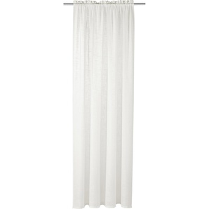Gardine LEGER HOME BY LENA GERCKE Marusha Gardinen Gr. 145 cm, Stangendurchzug, 140 cm, weiß (offwhite) Stangendurchzug 1 Schal, Leinenoptik, gewebt, verschiedene Größen