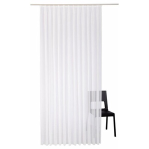 Wirth Gardine Manuela, Faltenband (1 St), halbtransparent, Voile, Store