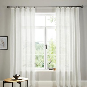 Gardine MY HOME Fiete Gr. 3, beige (natur), B:140cm H:225cm, Polyester, Gardinen, Leinen Optik, Sichtschutz, halbtransparent, einfarbig, Leinenoptik, Topseller