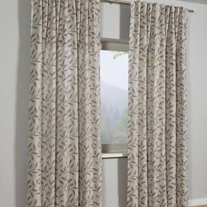 Sehlbach Gardine Schal Jacquard Ranke, Schlaufen (1 St), abdunkelnd, mit Gardinenband und verdeckten Schlaufen