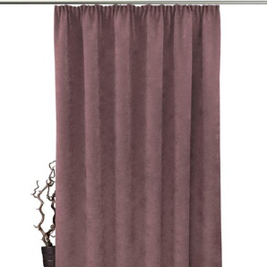 Gardine VHG Adina Gardinen Gr. 210 cm, Kräuselband, 140 cm, rosa (rosé) Landhaus Gardinen Deko Samt, Polyester, pflegeleicht, nach Maß
