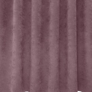 Gardine VHG Adina Gardinen Gr. 230 cm, Ösen, 140 cm, rosa (rosé) Landhaus Gardinen Deko Samt, Polyester, pflegeleicht, nach Maß