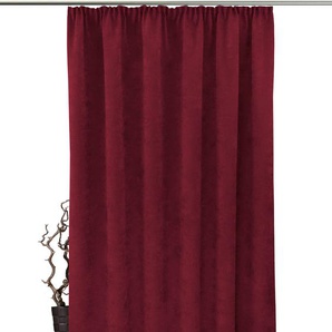 Gardine VHG Adina Gardinen Gr. 235 cm, Kräuselband, 140 cm, rot Landhaus Gardinen Deko Samt, Polyester, pflegeleicht, nach Maß