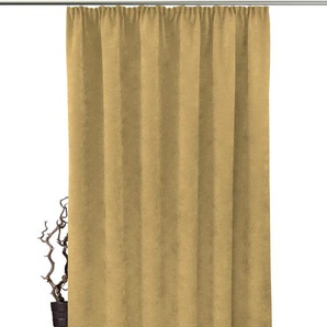 Gardine VHG Adina Gardinen Gr. 255 cm, Kräuselband, 140 cm, beige (sand) Landhaus Gardinen Deko Samt, Polyester, pflegeleicht, nach Maß
