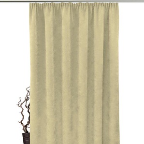 Gardine VHG Adina Gardinen Gr. 280 cm, Kräuselband, 140 cm, beige Landhaus Gardinen Deko Samt, Polyester, pflegeleicht, nach Maß