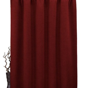 Gardine VHG Rustika Gardinen Gr. 165 cm, Kräuselband, 145 cm, rot Landhaus Gardinen Deko Struktur, Polyester, pflegeleicht, nach Maß