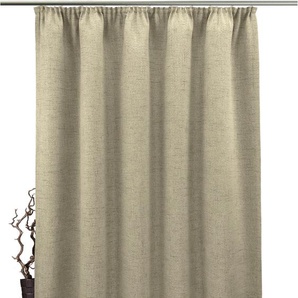 Gardine VHG Rustika Gardinen Gr. 195 cm, Kräuselband, 145 cm, beige Landhaus Gardinen Deko Struktur, Polyester, pflegeleicht, nach Maß
