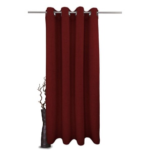 Gardine VHG Rustika Gardinen Gr. 205 cm, Ösen, 145 cm, rot Landhaus Gardinen Deko Struktur, Polyester, pflegeleicht, nach Maß