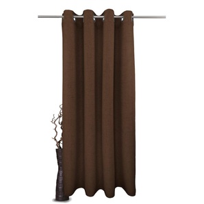Gardine VHG Rustika Gardinen Gr. 225 cm, Ösen, 145 cm, braun Landhaus Gardinen Deko Struktur, Polyester, pflegeleicht, nach Maß