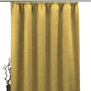 Gardine VHG Rustika Gardinen Gr. 235 cm, Kräuselband, 145 cm, gelb Landhaus Gardinen Deko Struktur, Polyester, pflegeleicht, nach Maß