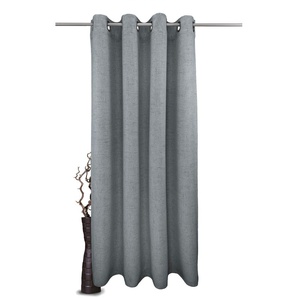 Gardine VHG Rustika Gardinen Gr. 235 cm, Ösen, 145 cm, grau (stein) Landhaus Gardinen Deko Struktur, Polyester, pflegeleicht, nach Maß
