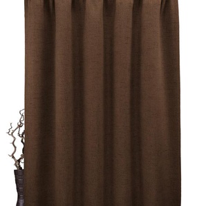 Gardine VHG Rustika Gardinen Gr. 275 cm, Kräuselband, 145 cm, braun Landhaus Gardinen Deko Struktur, Polyester, pflegeleicht, nach Maß