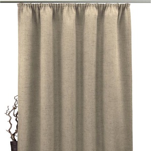 Gardine VHG Rustika Gardinen Gr. 295 cm, Kräuselband, 145 cm, beige (sand) Landhaus Gardinen Deko Struktur, Polyester, pflegeleicht, nach Maß