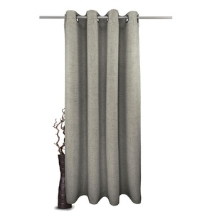 Gardine VHG Rustika Gardinen Gr. 295 cm, Ösen, 145 cm, silberfarben Landhaus Gardinen Deko Struktur, Polyester, pflegeleicht, nach Maß