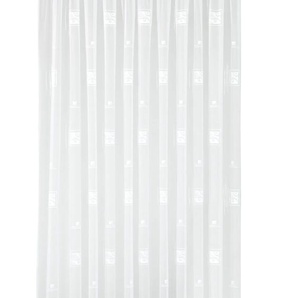 Gardine WECKBRODT Alexa Gardinen Gr. 145 cm, Smokband, 1100 cm, weiß Smokband halbtransparent, Polyester, gemustert, nach Maß